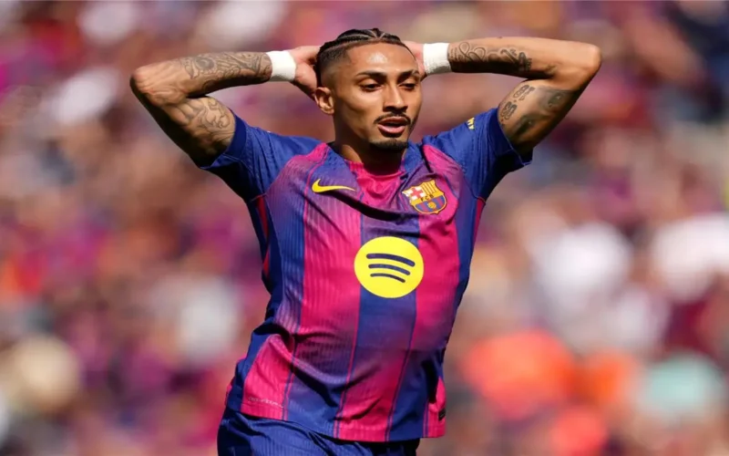 قائمة مباريات برشلونة التي يغيب عنها رافينها بعد تعرضه للإصابة الأخيرة